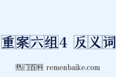 重案六组4反义词是什么意思的图片